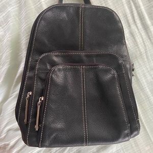 Leather small backpack
